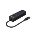 UNITEK uHUB Q4 USB 3.2 Gen 1 (3.1 Gen 1) Type-C 5000 Mbit/ai Juoda UNITEK uHUB Q4 USB 3.2 Gen 1 (3.1 Gen 1) Type-C 5000 Mbit/ai Juoda