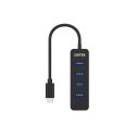 UNITEK uHUB Q4 USB 3.2 Gen 1 (3.1 Gen 1) Type-C 5000 Mbit/s Melns UNITEK uHUB Q4 USB 3.2 Gen 1 (3.1 Gen 1) Type-C 5000 Mbit/s Melns