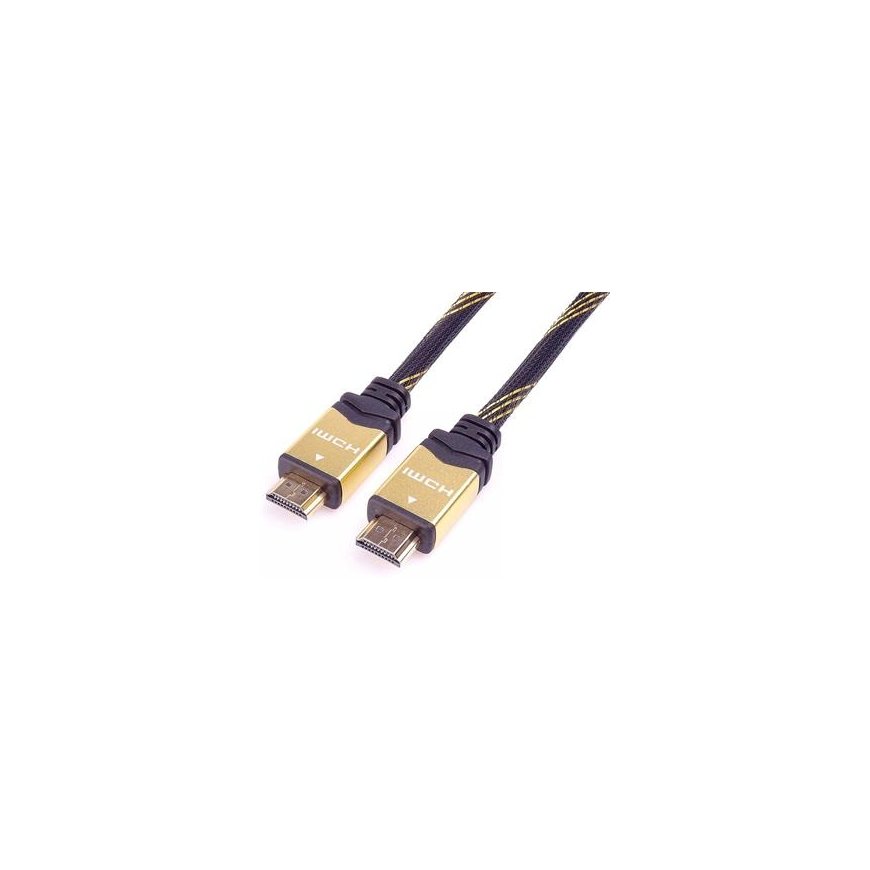 PREMIUMCORD HDMI 2.0 High Speed + Ethernet cable HQ, gold-plated connectors, 0.5m