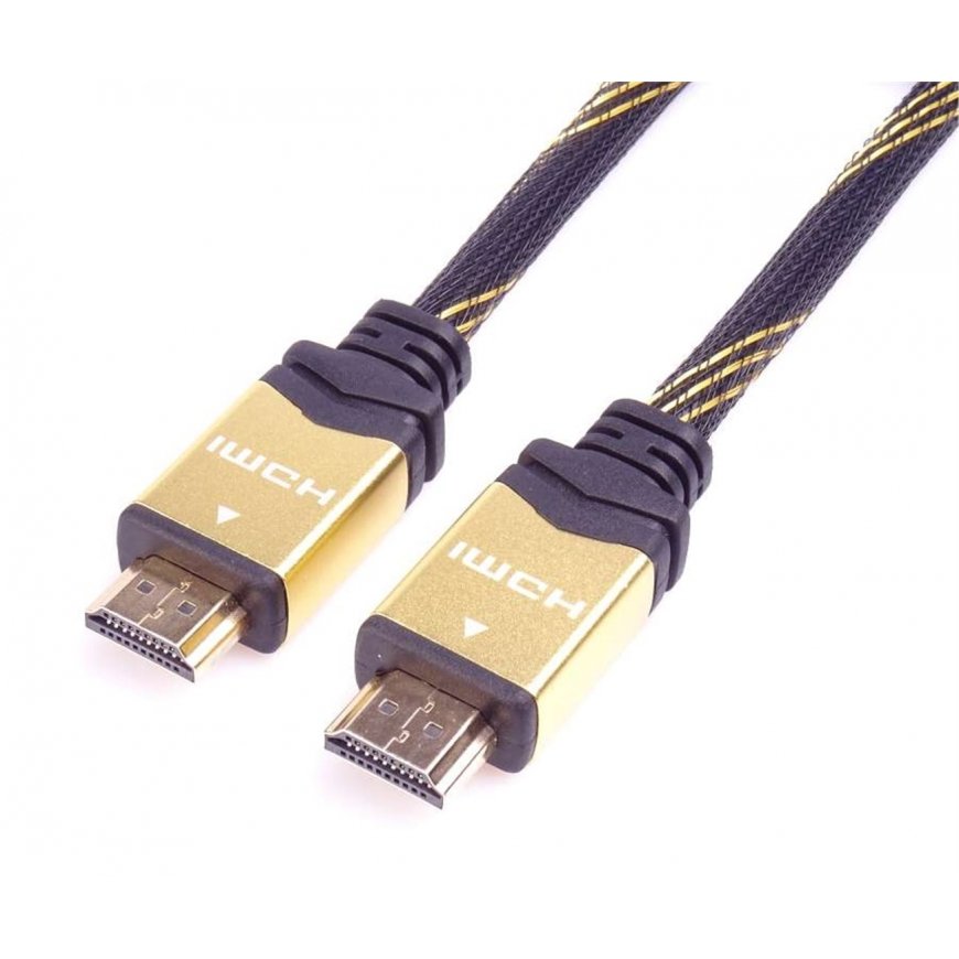 PREMIUMCORD HDMI 2.0 High Speed + Ethernet cable HQ, gold-plated connectors, 0.5m – 2