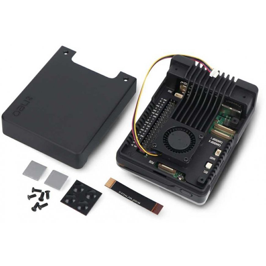 Корпус Argon40 Argon NEO 5 M.2 NVMe PCIe для Raspberry Pi 5 - с вентилятором и радиатором - алюминий - черный – 4