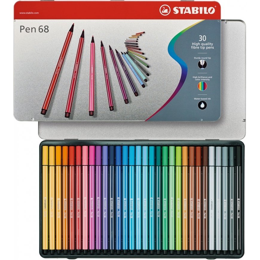 STABILO Pen 68 viltpliiats Mitmevärviline 30 tk – 2