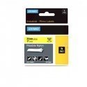 Rhino Professional, žymėjimo lankstaus nailono juosta, 24 mm, juodas tekstas ant geltonos juostos, 3,5 m DYMO / 1734525