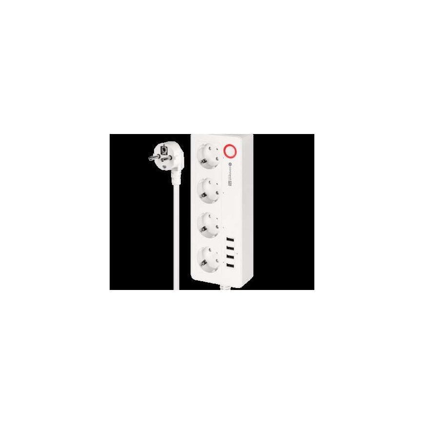 Kruger & Matz power strip with 4 German type sockets and 4xUSB 2100 mA Connect P6 Tuya – 2