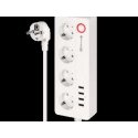 Kruger & Matz power strip with 4 German type sockets and 4xUSB 2100 mA Connect P6 Tuya Kruger & Matz power strip with 4 German type sockets and 4xUSB 2100 mA Connect P6 Tuya