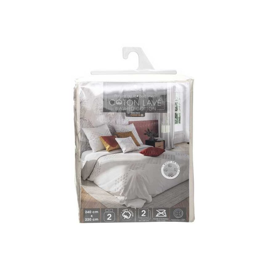 Atmosphera Bedding 220x240 cm with 2 pillowcases and a fitted sheet, sand-colored set – 4