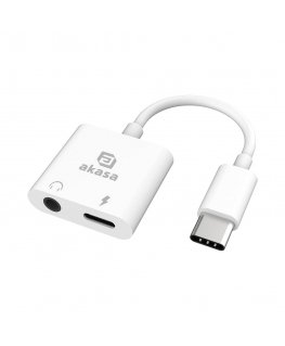 Akasa AK-CBCA30-08WH kaabli soomuutja USB Type-C USB Type-C +3.5mm Jack Valge