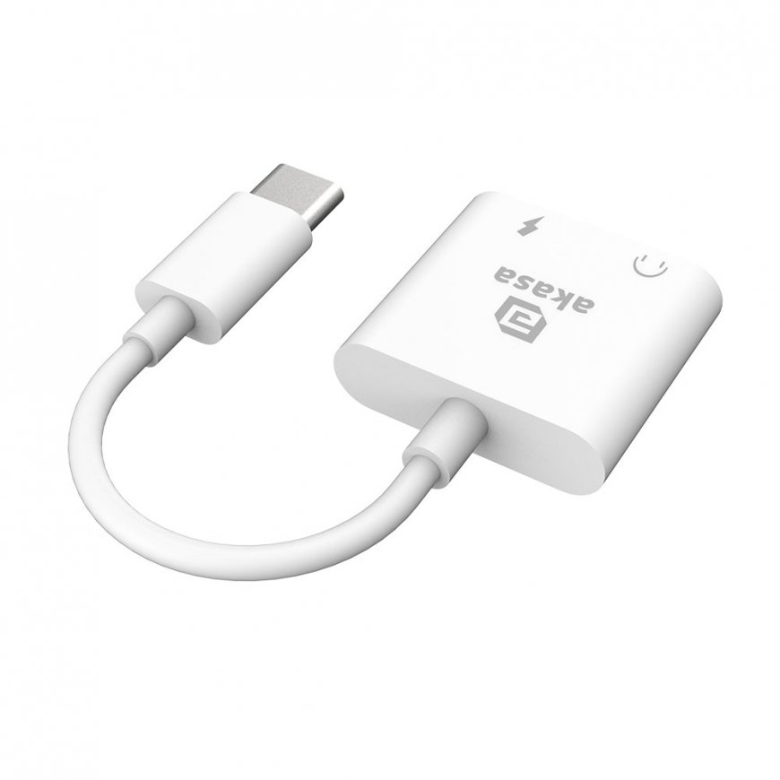 Akasa AK-CBCA30-08WH kaapelin sukupuolenvaihtaja USB Type-C USB Type-C +3.5mm Jack Valkoinen – 3
