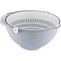 Bowl-strainer 2in1 Stella 21x21x10.5cm white|grey