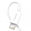 Baseus CALYS-C02 „Lightning“ kabelis 2 m Balta Baseus CALYS-C02 „Lightning“ kabelis 2 m Balta