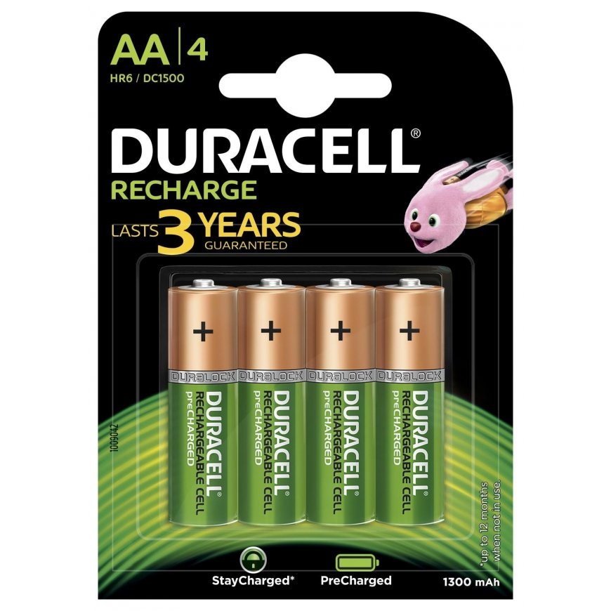 Батарея - Duracell AA 1300 мАч Заряжаемая NiMH 4 шт.