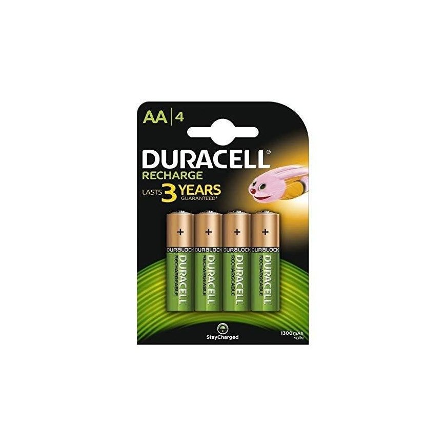 Baterija - Duracell AA 1300 mAh Įkraunama NiMH 4-vnt. – 2