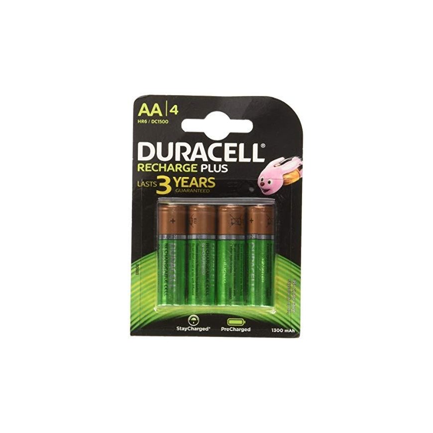 Battery - Duracell AA 1300 mAh Rechargeable NiMH 4-pack – 3