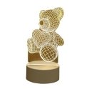 Elight ILU 3D Illusion LED Yölamppu sydän Teddy Karhu Lämmin Elight ILU 3D Illusion LED Yölamppu sydän Teddy Karhu Lämmin
