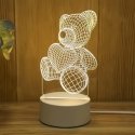 Elight ILU 3D Illusion LED Night Lamp with heart Teddy Bear Warm Elight ILU 3D Illusion LED Night Lamp with heart Teddy Bear Warm