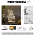 Elight ILU 3D Illusion LED Night Lamp with heart Teddy Bear Warm Elight ILU 3D Illusion LED Night Lamp with heart Teddy Bear Warm