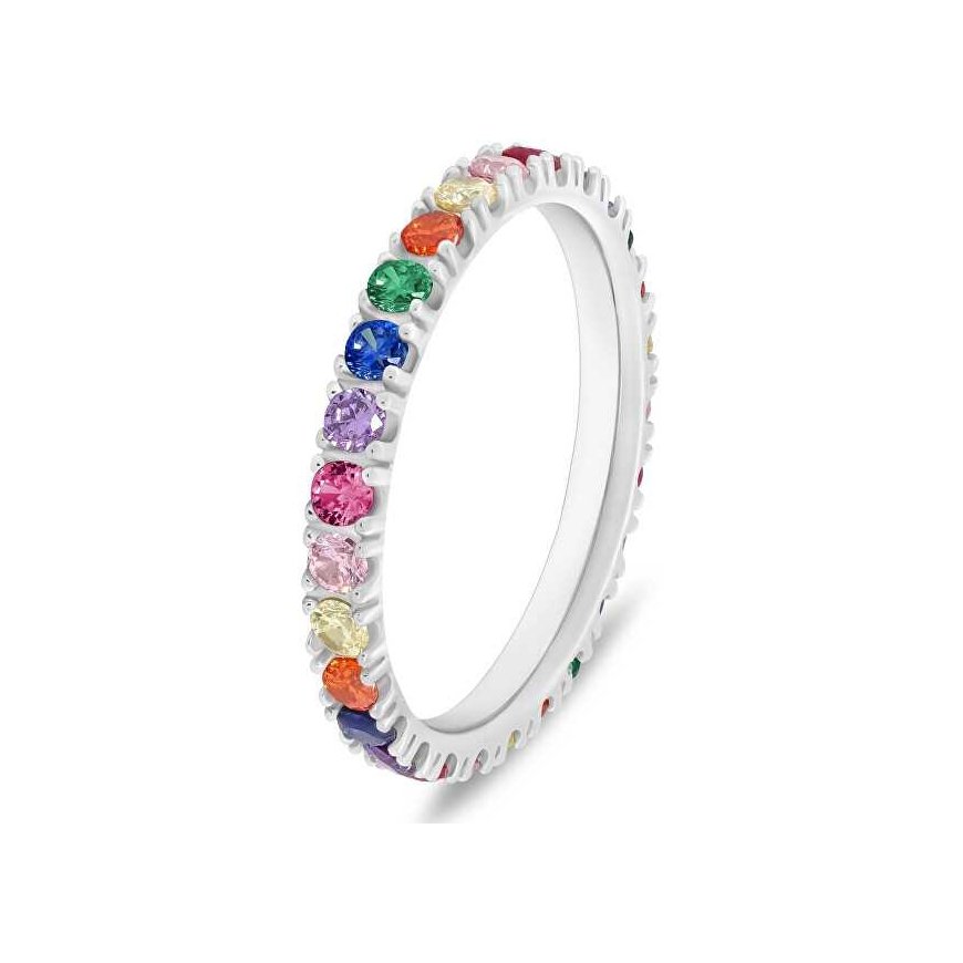 Brilio Silver Brilio Silver Charming silver ring with colored zirconia RI118WRBW