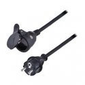 Solight pikenduskaabel - ühendus, 1 pesa, 10m, 3 x 1,5mm2, kummist, must Solight pikenduskaabel - ühendus, 1 pesa, 10m, 3 x 1,5mm2, kummist, must