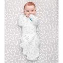 Love To Dream Swaddle UP - size M - white, large cosmos - STAGE 1 - 1 TOG Original