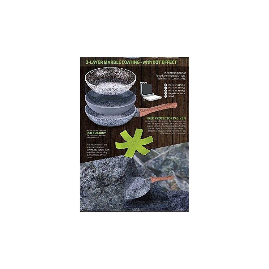 Kuningas Hoff GRANITINEN PAISTINPANNU 20cm GRANIT WOOD KINGHOFF KH-1027 – 2