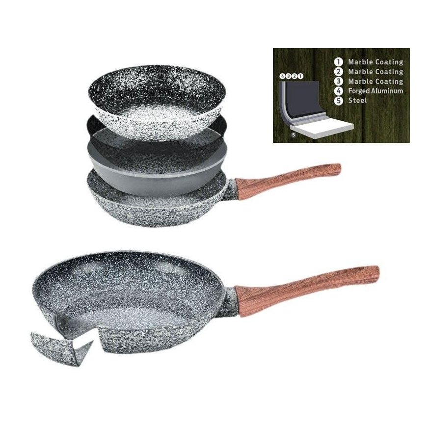 Kuningas Hoff GRANITINEN PAISTINPANNU 20cm GRANIT WOOD KINGHOFF KH-1027 – 5