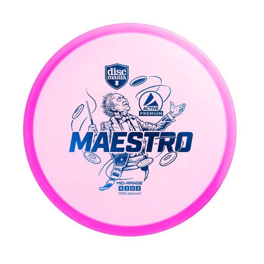 Pink Diskgolfo diskas Midrange Driver MAESTRO Active Premium Vaaleanpunainen – 2