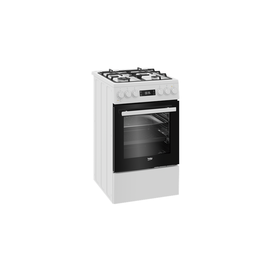 Viryklė BEKO viryklė | FSM51339DWDS | Viryklės tipas: dujinė | Orkaitės tipas: elektrinė | Baltas | Plotis 50 cm | Kepsninė | LE – 5