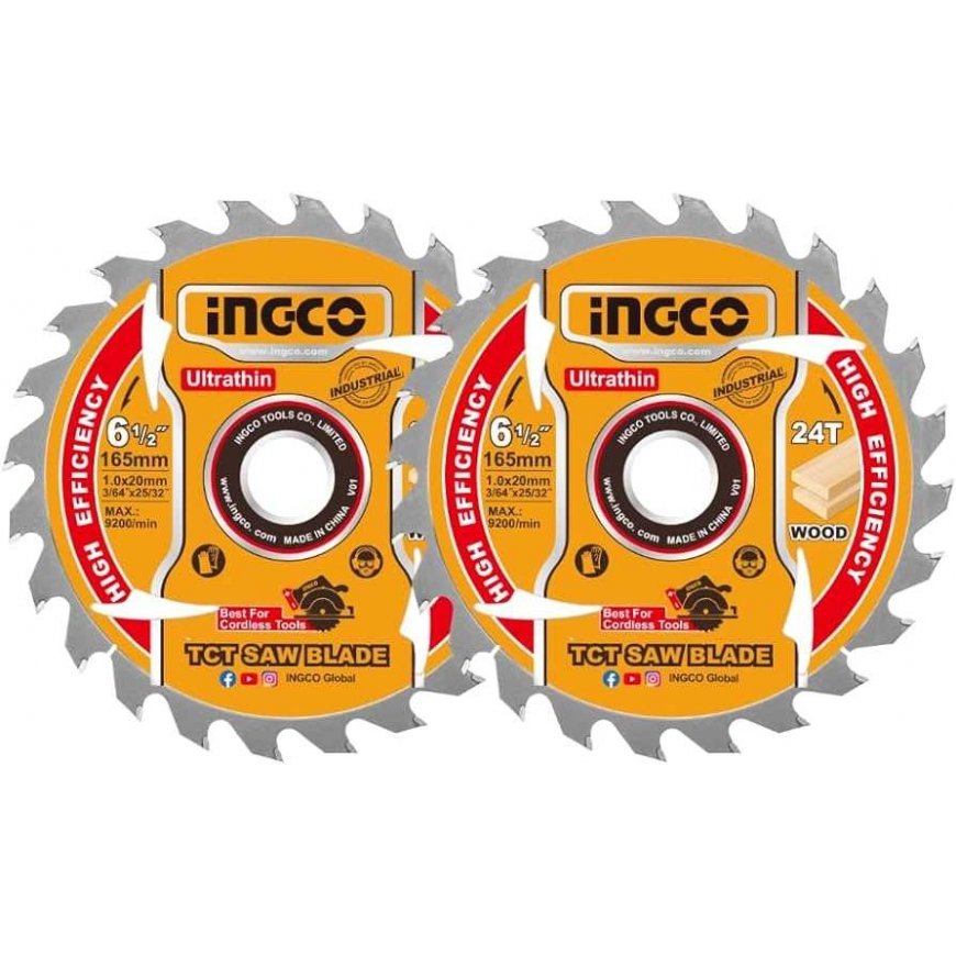 Ingco saw blade 165 x 1 mm, 2pcs