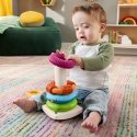 Fisher-Price Sensory Rock-A-Stack Roly-Poly Stacking Toy with Fine Motor Activities for Babies