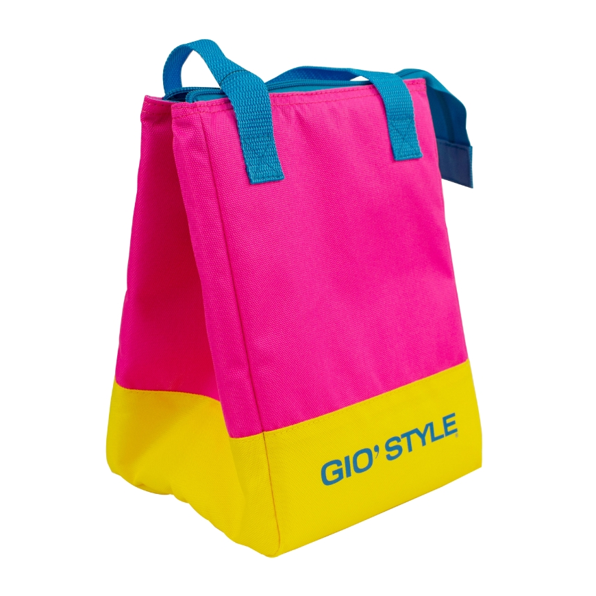 GIOSTYLE Thermal bag "Beach Fluo" lunch bag, available in various colors: green, pink, yellow, light blue.