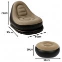 Gardlov Ergonominen puhallettava tuoli jalkatuella, 75x90x80 cm Gardlov Ergonominen puhallettava tuoli jalkatuella, 75x90x80 cm