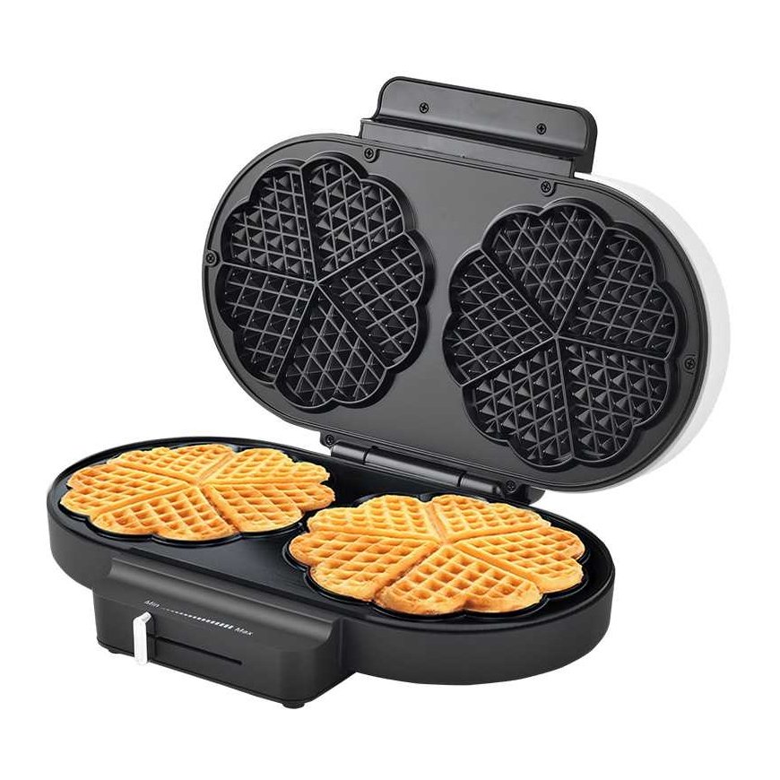 Zyle ZY313W Double Waffle Maker, white, 1300 W – 3
