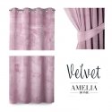 Ночная штора с кольцами AmeliaHome VELVET 140X245 см, 1 шт., цвет: розовый Ночная штора с кольцами AmeliaHome VELVET 140X245 см, 1 шт., цвет: розовый