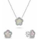 Brilio Silver Unique jewelry set with opals SET289WP (earrings, pendant) Brilio Silver Unique jewelry set with opals SET289WP (earrings, pendant)