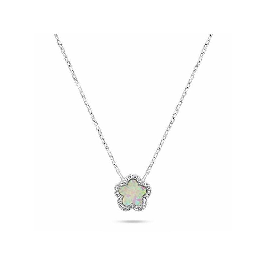 Brilio Silver Unique jewelry set with opals SET289WP (earrings, pendant) – 2