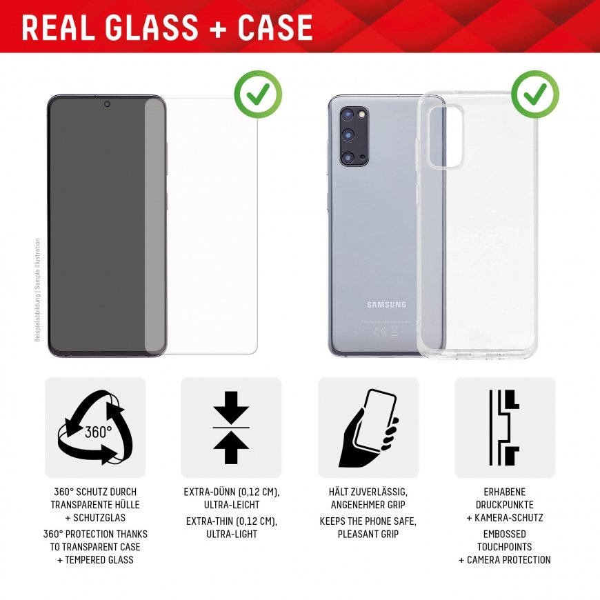 Displex Screen Protector + Case for Google Pixel 8 Pro, Eco Mounting Frame, scratch resistant – 3