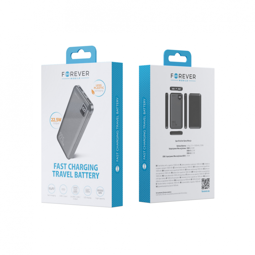 Forever power bank TB-300M PD QC 22.5W 10000 mAh black – 4
