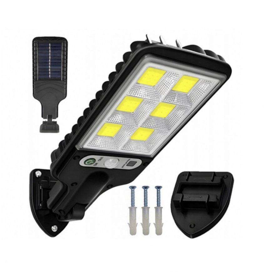Elight LU17 Solar LED Tänavavalgustus 120 COB PIR Andur + Veekin