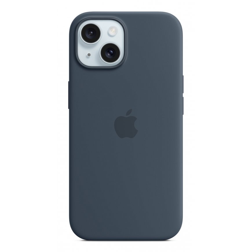 Apple iPhone 15:n MagSafe-silikonikuori - myrskynsininen