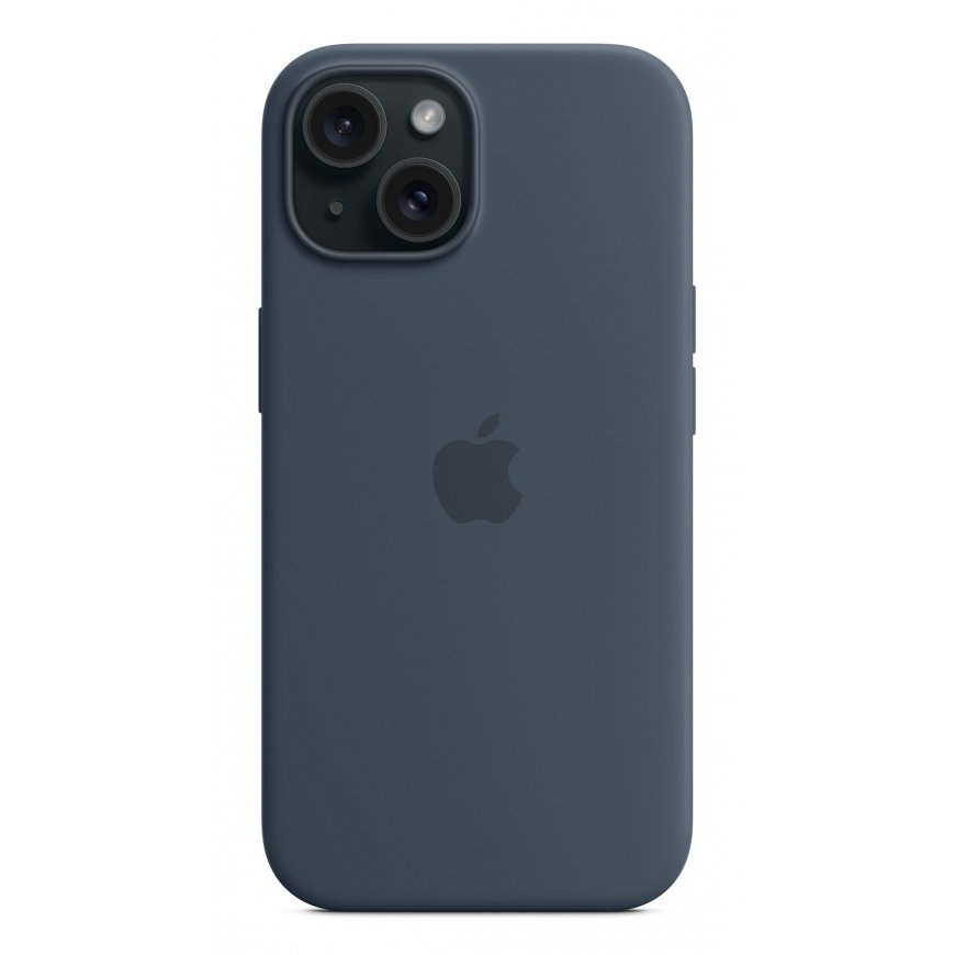 Apple iPhone 15 Silicone Case with MagSafe - Storm Blue – 5
