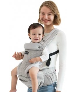 MOMCOZY KŪDIKIŲ NEŠIOKLĖ MOVE2FIT 2IN1 SU KLUBŲ SĖDYNE, SU TINKLELIU, PILKA