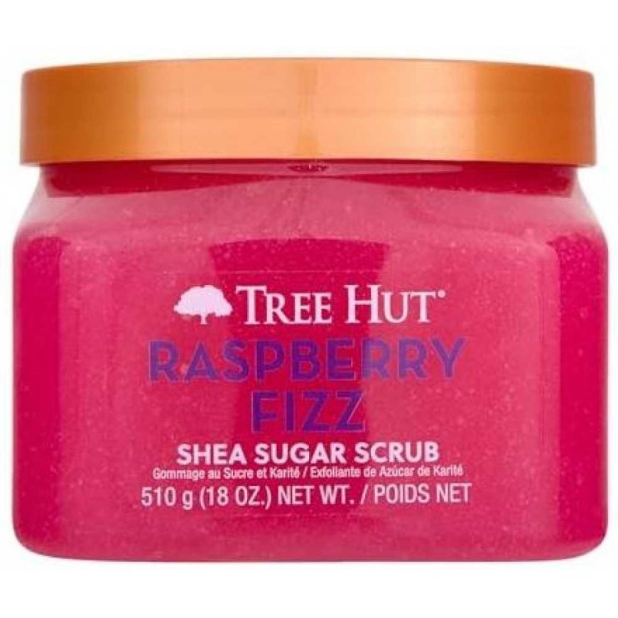 Tree Hut Raspberry Fizz Shea Sugar Scrub ķermeņa skrubis, 510 g
