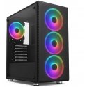 1St Cool 1stCOOL korpusas RAINBOW 4, vidutinio izmēra torņa, AU, USB 3.0, 4x 120 mm RGB ventilatori, melns