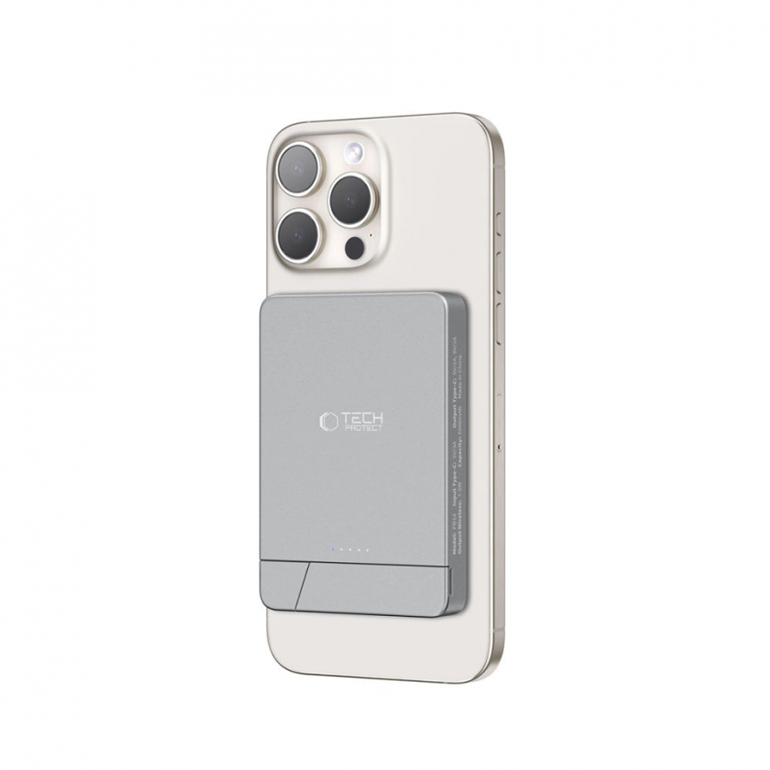 Powerbank Tech-Protect PB14 LifeMag MagSafe 5000 mAh - harmaa