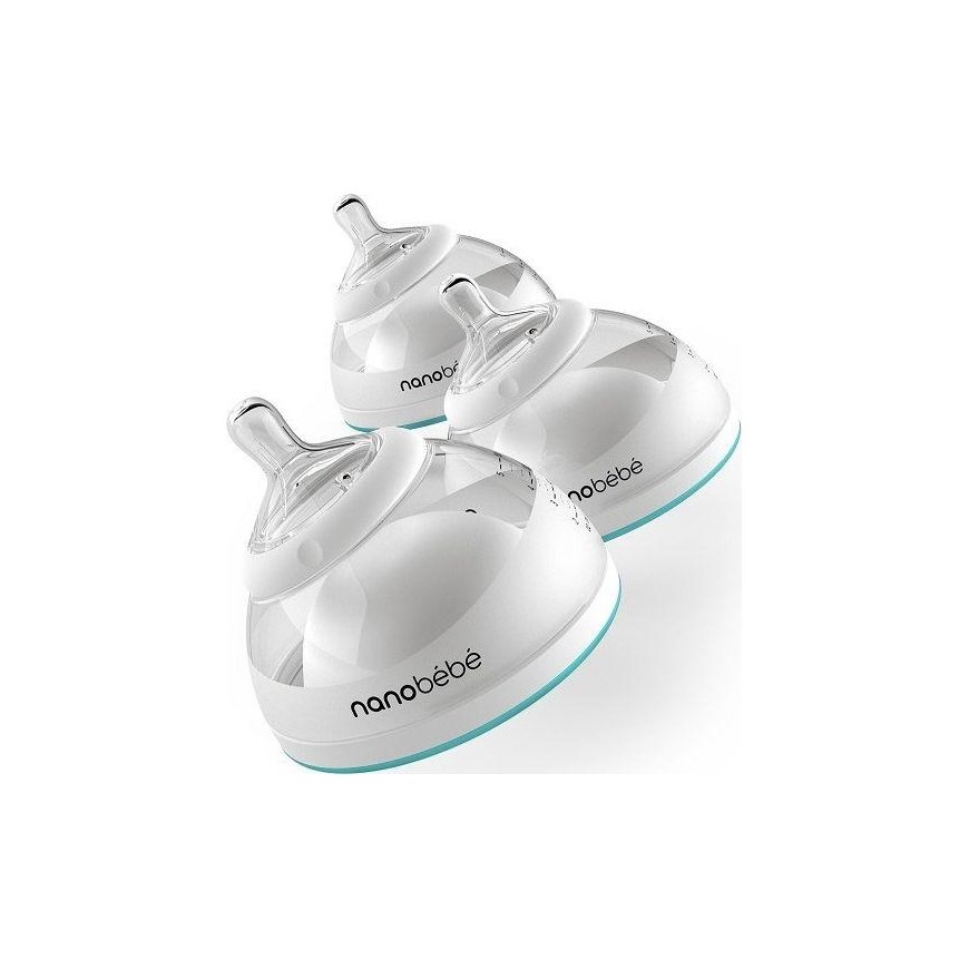 Nanobebe Feeding bottle / food storage 150 ml 3 pcs - turquoise