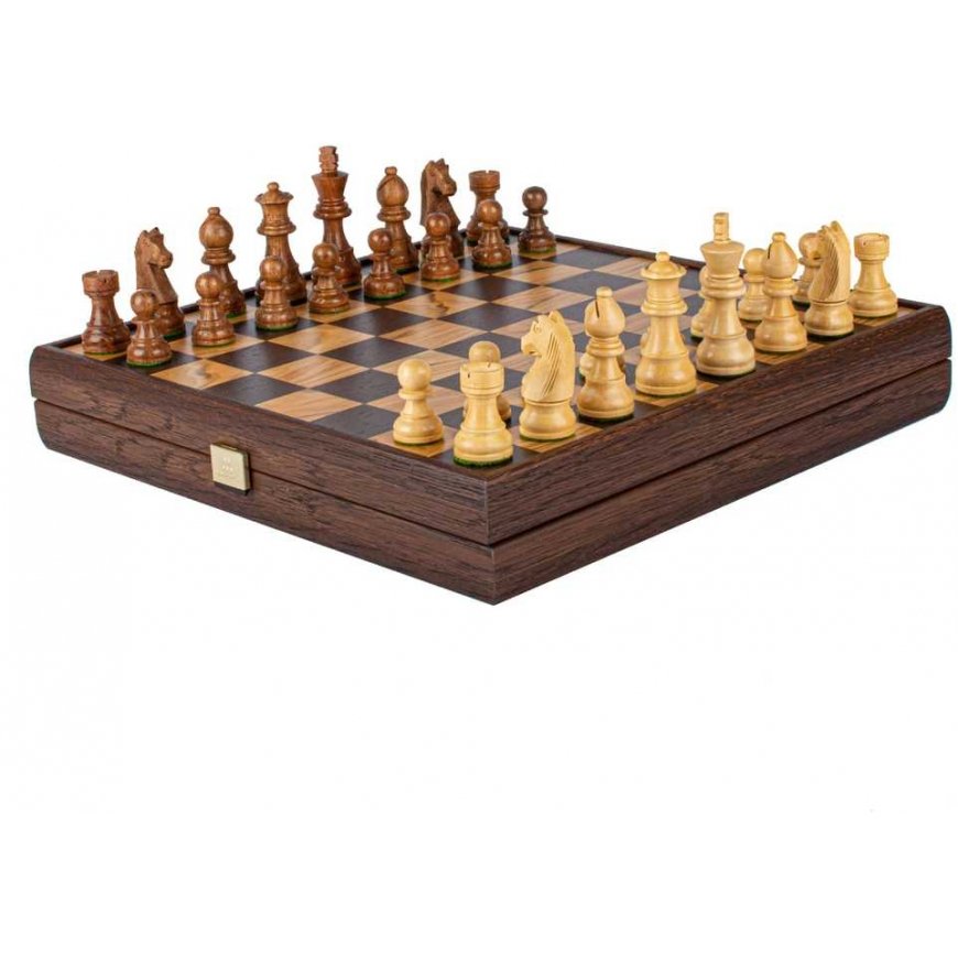 Chess Set - Manopoulos Walnut Plywood 35x35cm Staunton Pieces 7.6cm King – 4