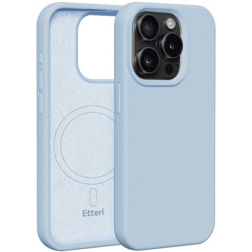 Telforceone Etteri Silicone Mag Case for Apple iPhone 15 Pro 6.1" in blue color – 2