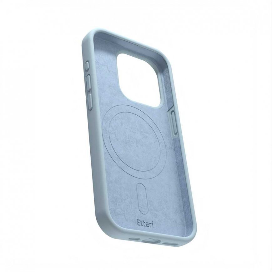 Dėklas Telforceone Etteri Silicone Mag Apple iPhone 15 Pro 6,1" žydros spalvos – 5