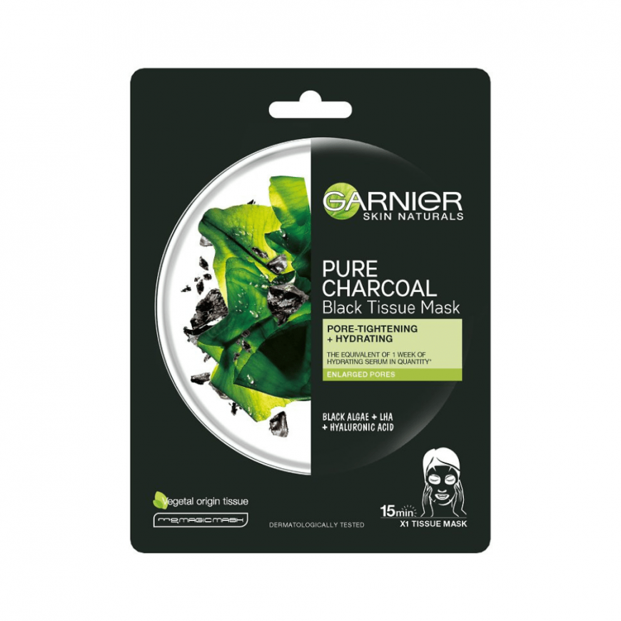 Garnier Melna tekstila maska ar jūras