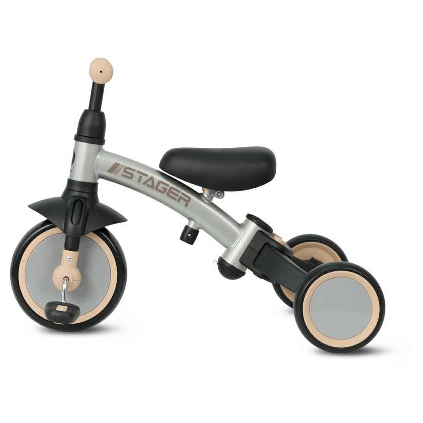 Qplay Triratis dviratuks Stager 3w1 Sudrabs – 3